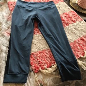 Slate blue and black mesh Nike legend crop